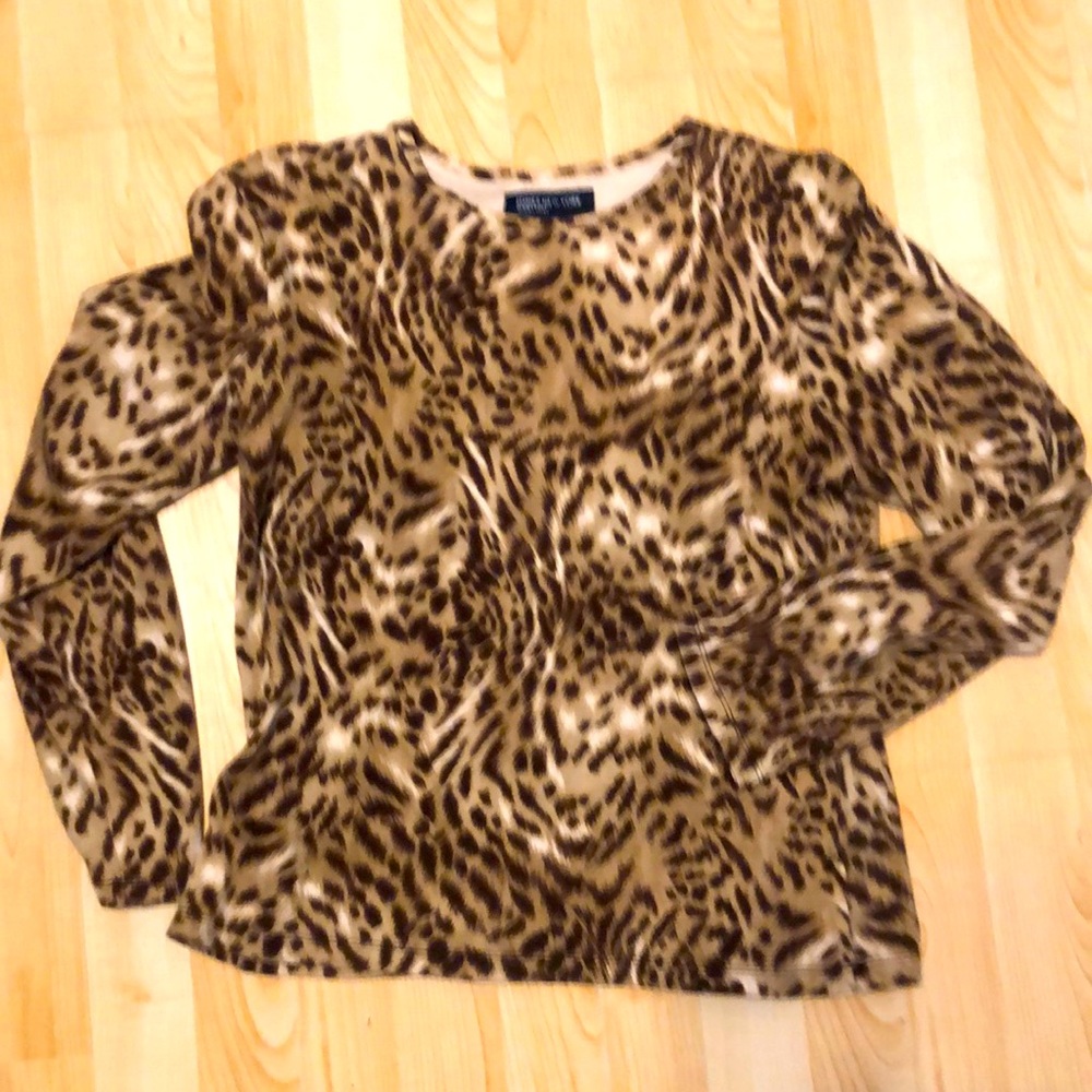 Jones New York animal print shirt